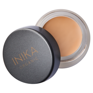 full coverage concealer sand front lid off by inika organic