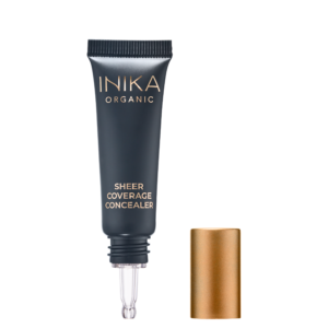 sheer coverage concealer porcelain front lid off by inika organic